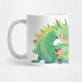 Adorable Dragon Animal Loving Cuddle Embrace Children Kid Tenderness Mug